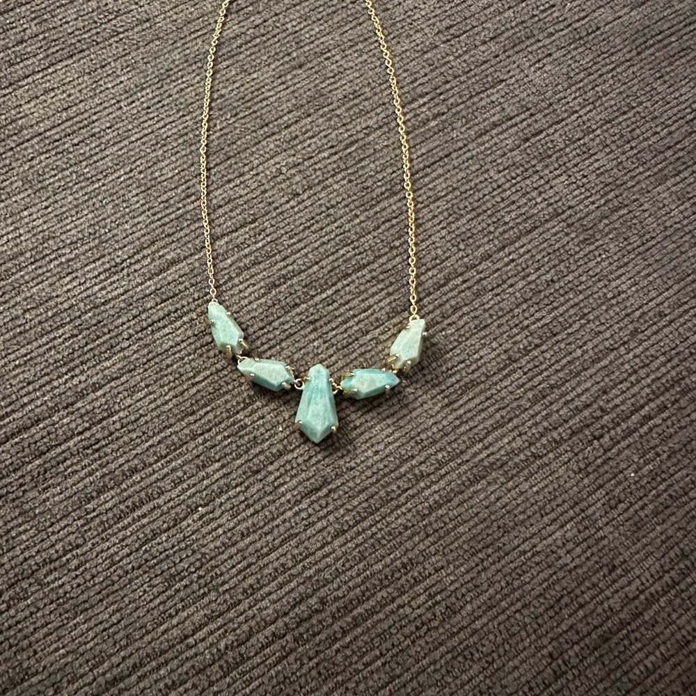 Kendra Scott June 14K Gold over Brass Amazonite Necklace